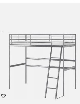 Letto a soppalco in ferro