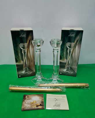 2 candelabri in cristallo al piombo +24%