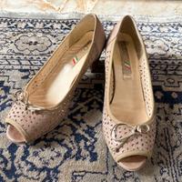 Ballerine/Slingback D.R. Vera Pelle Rosa Traforata