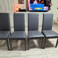 Set di 4 sedie moderne colore grigio