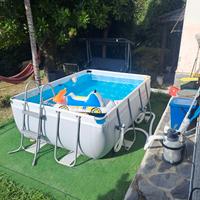 piscina 3x2  h90cm +pompa sabbia +aspirapolvere