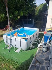 piscina 3x2  h90cm +pompa sabbia +aspirapolvere