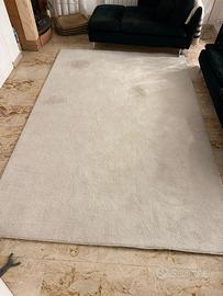 Tappeto color crema pelo corto 200 x 300 cm