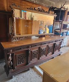 mobile madia comp. di specchio stile Rinascimento 