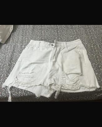Pantaloncini jeans bianchi donna