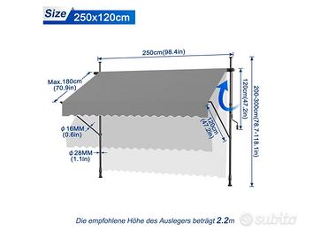 Tendone per balcone