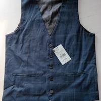Gilet panciotto sottogiacca da uomo, colore blu.