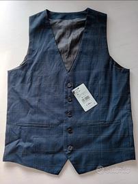 Gilet panciotto sottogiacca da uomo, colore blu.