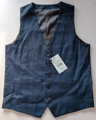 Gilet panciotto sottogiacca da uomo, colore blu.