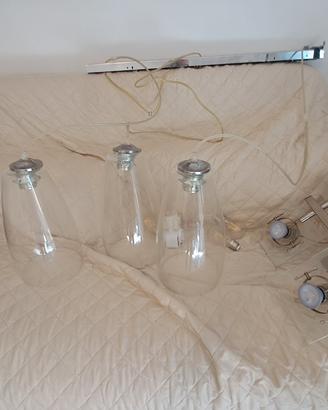 Lampadario con 3 coni