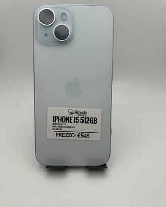 iPhone 15 512GB blu usato garanzia 
