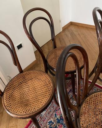 Tre sedie Thonet  fine ottocento