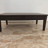 Tavolino con cassetti in legno pregiato 