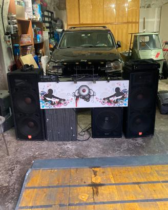 Impianto audio dj jbl