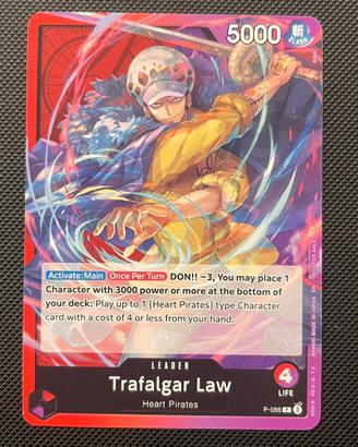 Carta One Piece Trafalgar Law P-086 NM