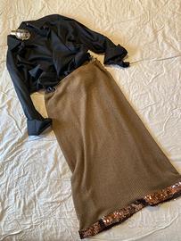 Bella gonna di seta e fatta a mani