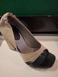 SCARPE BICOLORE DONNA IN VERA PELLE