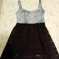 Vestito jeans e pizzo