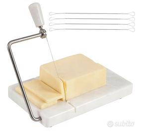 Tagliere tagliaformaggio in marmo bianco