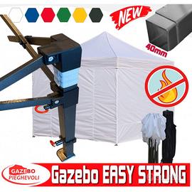 Gazebo 2x2 professionale pvc certificato bianco