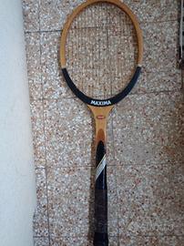 racchetta da tennis in legno 