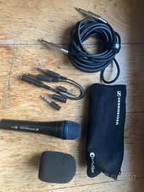 Microfono Sennheiser e945 + cavi e adattatori