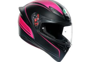 CASCO INTEGRALE AGV K1 WARMUP BLACK/PINK MIS. MS