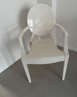 Sedie Louis Ghost bianche (coppia)