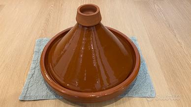 Pentola Tajine originale marocchina in terracotta