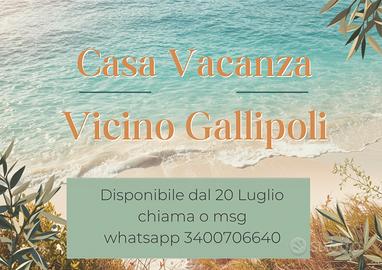 Dal 20 luglio in poi LAST MINUTE vicino GALLIPOLI