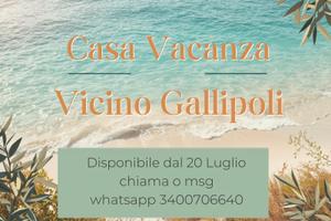 Dal 20 luglio in poi LAST MINUTE vicino GALLIPOLI