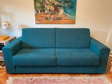 Divano letto Vitarelax mod. Reverso, col. turchese