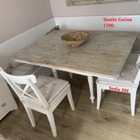 Tavolo cucina/ soggiorno artigianale stile Shabby