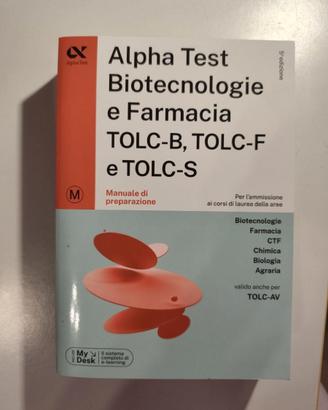 Libro Alpha Test biotecnologie e farmacia tolc