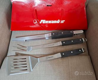 Set Barbecue 3 Utensili Alexander in Acciaio Inox
