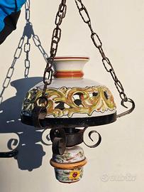 Lampadario da soffitto in ceramica anni 50