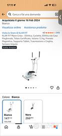 ellittica KLAR FIT, usata pochissimo 50