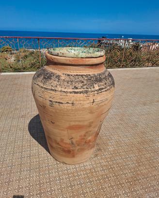 Antica giara in terracotta di grandi dimensioni 