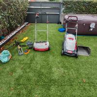 kit giardino tagliaerba, taglia bordo arieggiatore