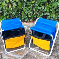 Coppia di seggioline da campeggio/spiaggia