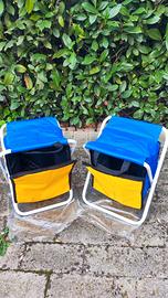 Coppia di seggioline da campeggio/spiaggia