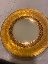 Set piatti dolce fine porcellana oro Bavaria