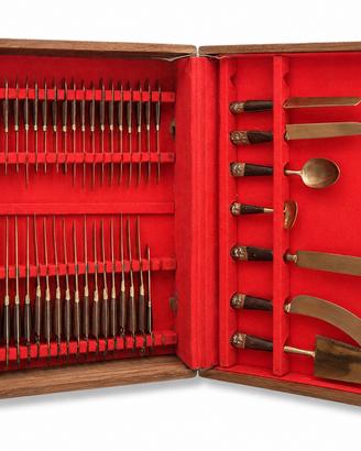 Servizio posate vintage in bronzo - Thailand
