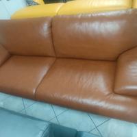 Divano in pelle 2 posti maxi