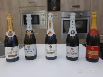 5 bottiglie spumante vintage Gancia/Martini