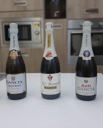 5 bottiglie spumante vintage Gancia/Martini