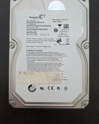 Hardisk da 1TB usato (interno)