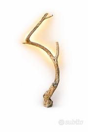 Lampada da parete in Ulivo - pezzo unico - 97 cm