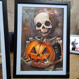 quadri halloween assortiti dipinti a mano 