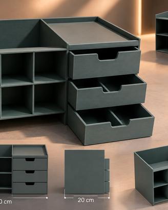 Organizer da Scrivania Modulare  con Cassetti